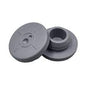Gray 13mm straight plug stopper made of ultra bromobutyl for science and laboratory use, supplied in a 1000-pack.