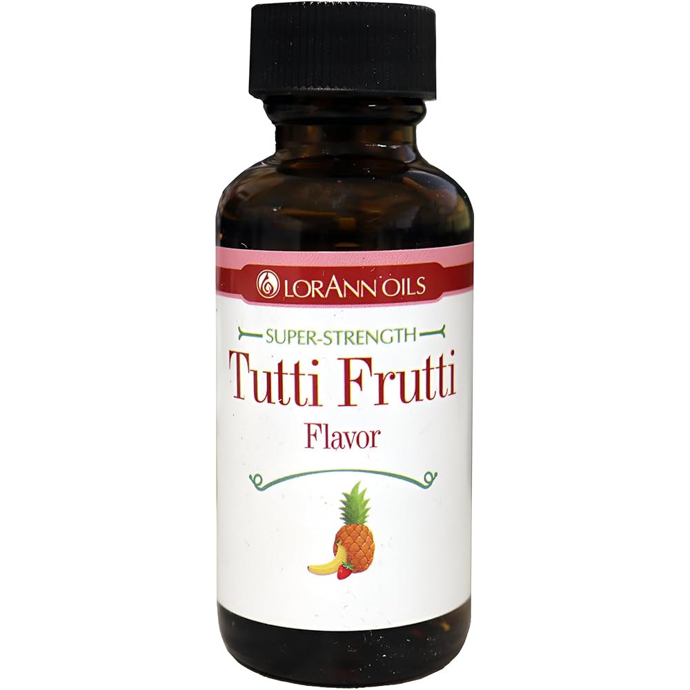 Tutti Frutti concentrated liquid flavoring in a 1 mL vial, designed for laboratory compounding by Pasteur Pharmacy.