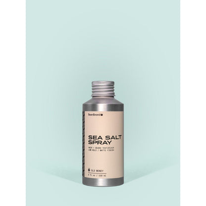 Beardbrand Temple Smoke Sea Salt Spray 4 oz in a clear spray bottle, designed for textured, tousled beard and hair styling.