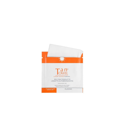 TanTowel self-tanning full body 5-pack by Pasteur Pharmacy, 0.5 FL oz each, featuring natural self-tanner for a sun-kissed glow.