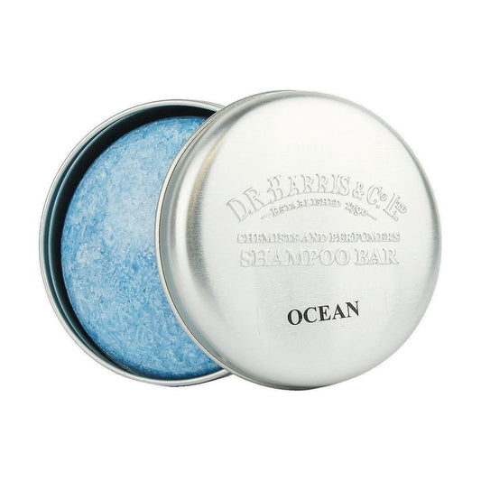 D. R. Harris & Co Ocean Shampoo Bar by Pasteur Pharmacy, 50g, natural soap bar for hair cleansing with ocean-inspired scent.