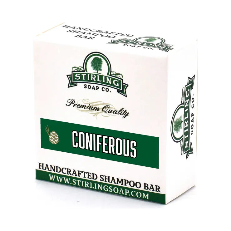 Stirling Soap Co. Coniferous Shampoo Bar by Pasteur Pharmacy, 3.8 oz, natural hair cleansing shampoo bar with conifer scent