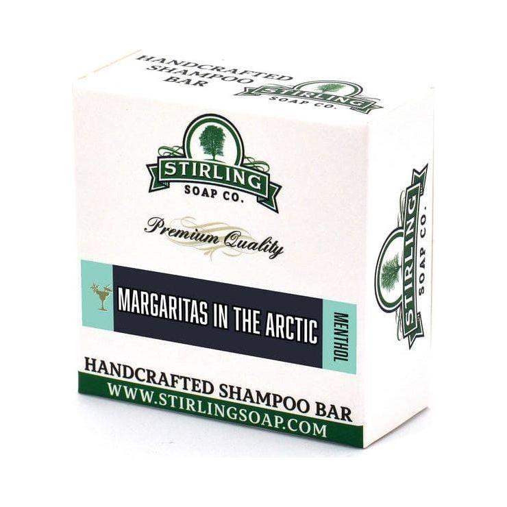 Stirling Soap Co. Margaritas in the Arctic shampoo bar in a 3.8 oz package, natural solid shampoo with citrus scent