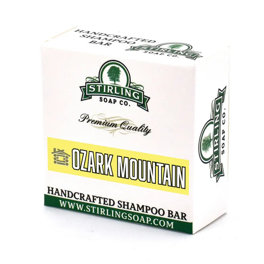 Stirling Soap Co. Ozark Mountain Shampoo Bar by Pasteur Pharmacy, 3.8 oz, natural shampoo bar with earthy ingredients