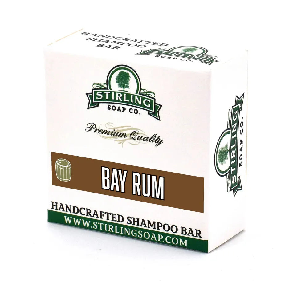 Pasteur Pharmacy Stirling Soap Co. shampoo bar 3.8 oz from the collection, shown with rich moose texture and packaging.