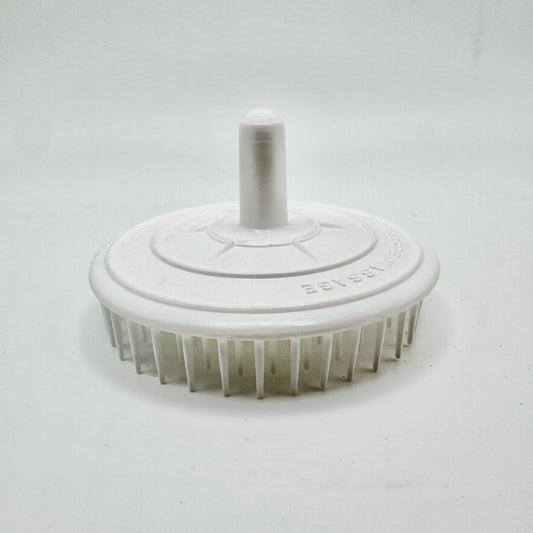 White Balloid Brosse Massage Plastic Shampoo Brush for scalp cleansing and hair care by Pasteur Pharmacy.