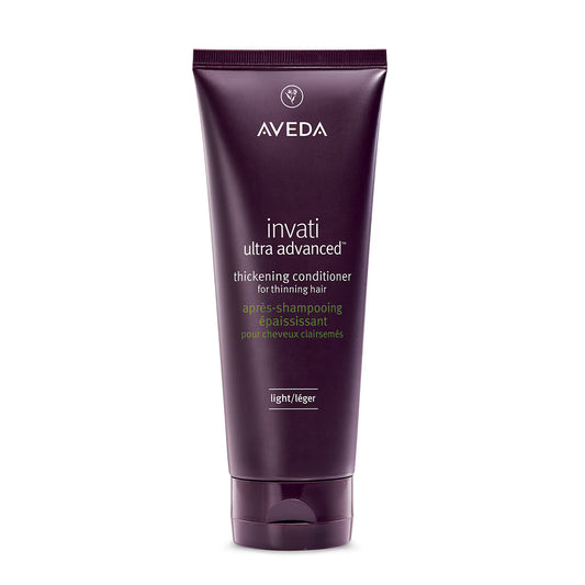 Aveda Invati Ultra Advanced Thickening Conditioner in 6.7 oz bottle, designed for hair thickening and added volume.
