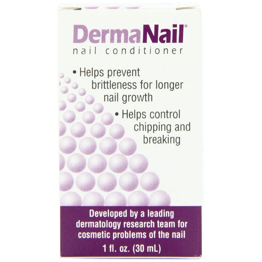Pasteur Pharmacy DermaNail Summers Laboratories conditioner in a 1 fl oz bottle, part of shampoo and conditioner set for hair care.