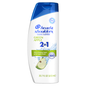 Head and Shoulders 2-in-1 shampoo and conditioner bottle with green apple scent, 20.7 fl oz (613 ml).