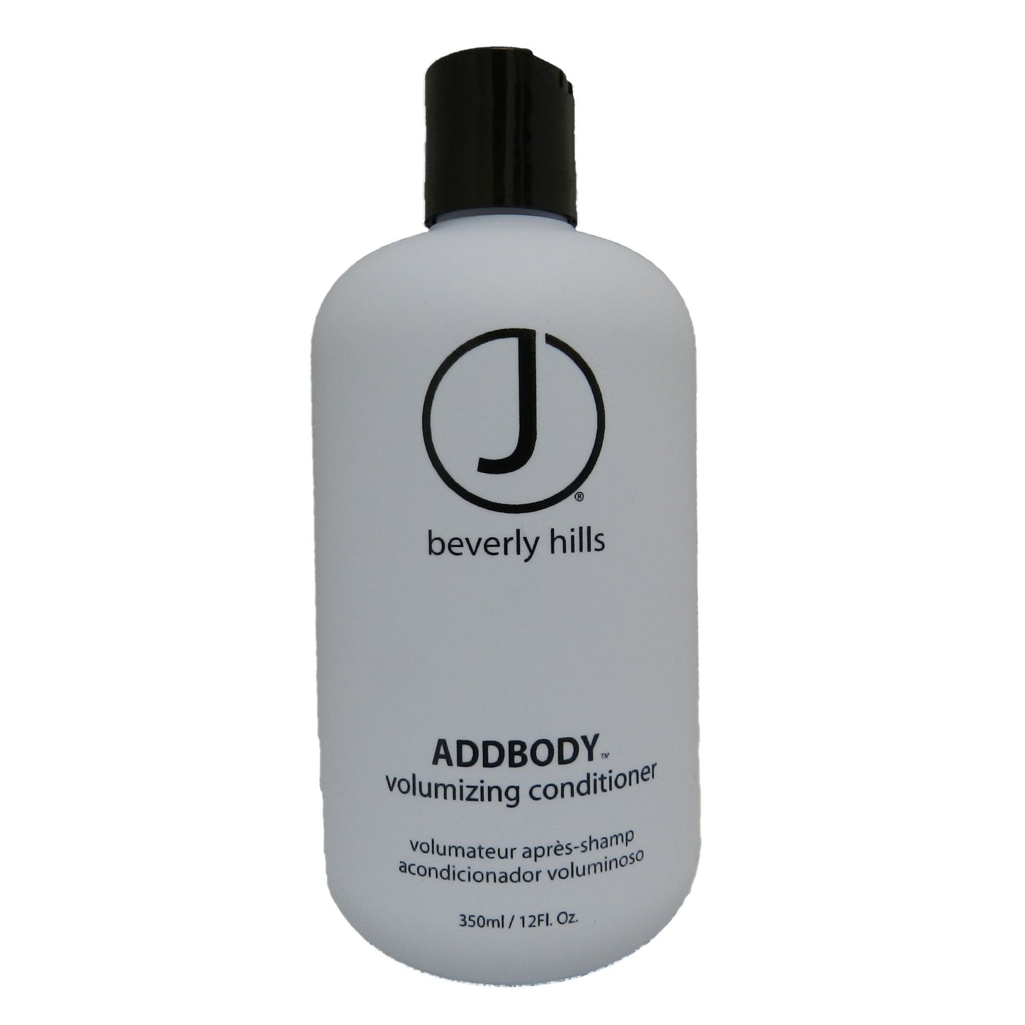 J Beverly Hills Addbody Volumizing Conditioner in 12 oz bottle, natural hair care product for added volume and fullness