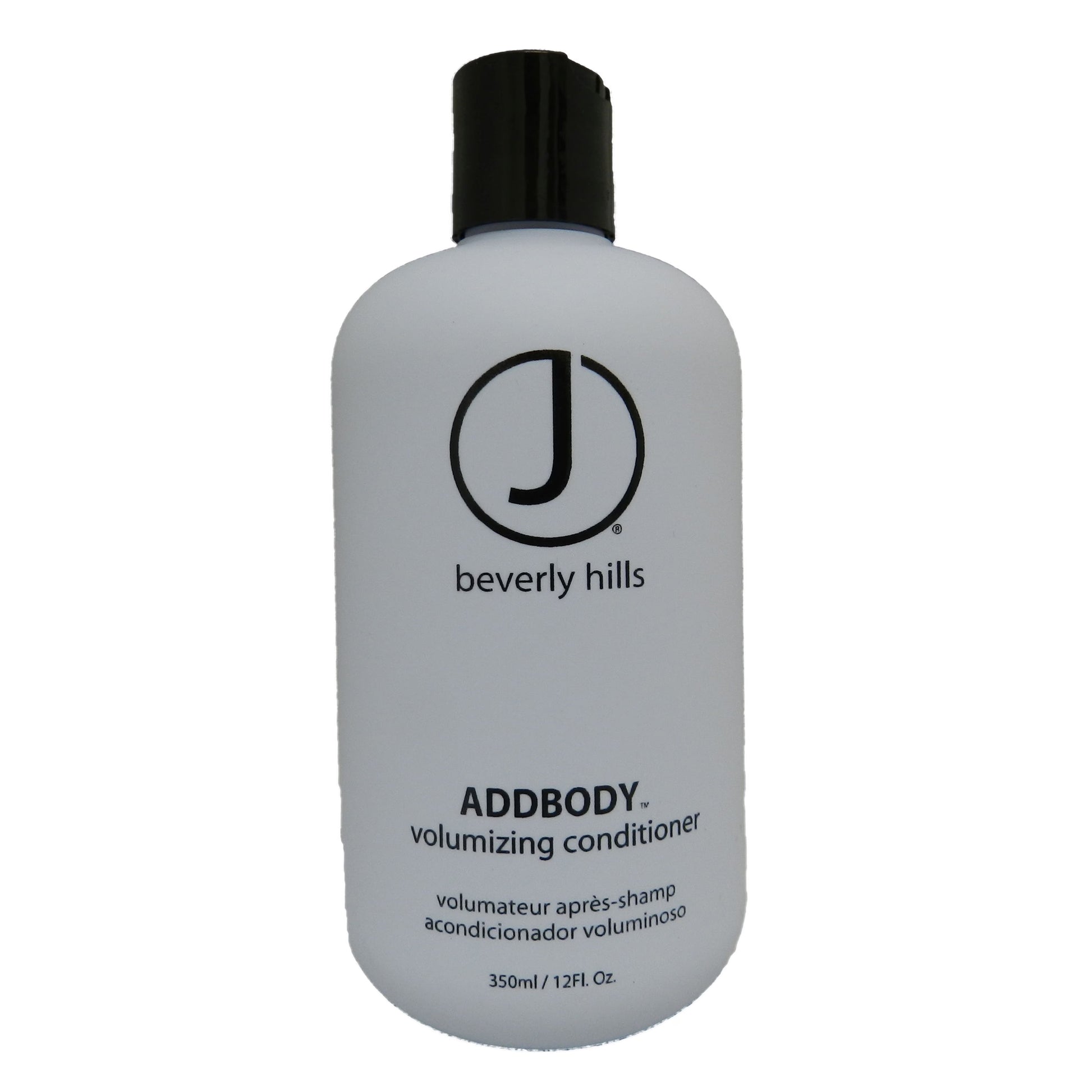 J Beverly Hills Addbody Volumizing Conditioner in 12 oz bottle, natural hair care product for added volume and fullness
