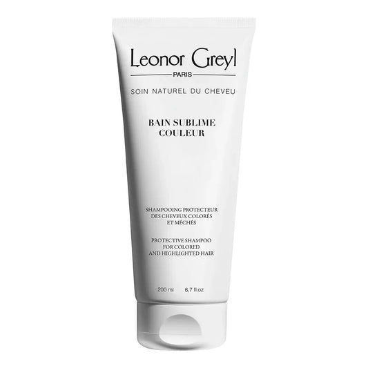 Leonor Greyl Bain Sublime Couleur protective shampoo bottle, 200ml, for color-treated hair, with a sleek design and brand label.