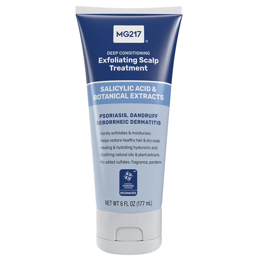 Mg217 Hair & Scalp Treatment shampoo and conditioner for psoriasis, deep conditioning formula in 6 fl oz bottle, Pasteur Pharmacy.