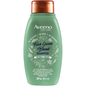 Aveeno Scalp Soothing Fresh Greens Blend Shampoo in 12 fl oz bottle, showing the shampoo bottle with green botanical design