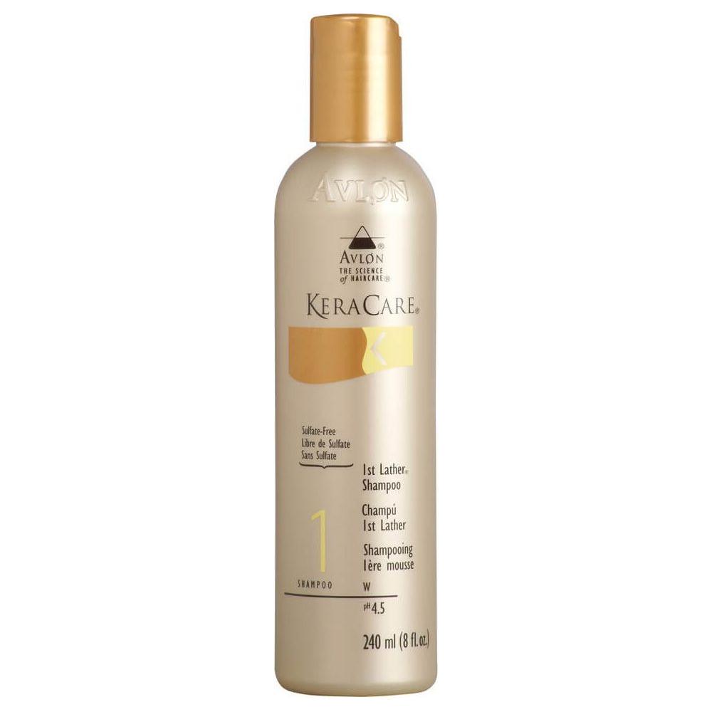 Avlon Keracare Classic 1st Lather Shampoo in 240ml bottle, a gentle hair shampoo with a rich lather for healthy hair.