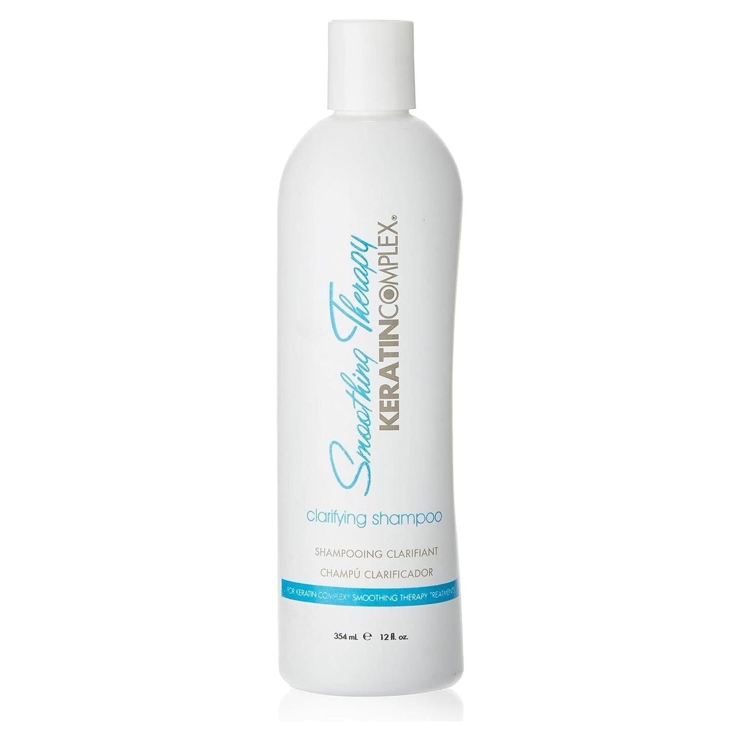 Coppola Keratin Complex Clarifying Shampoo in 354ml bottle, a gentle shampoo for clean, refreshed hair with keratin care.