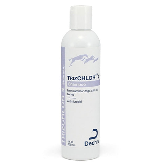 Dechra Trizchlor shampoo for dogs and cats, 8 oz, gentle pet hygiene shampoo by Pasteur Pharmacy.
