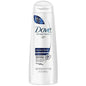Dove Nutritive Solutions Strengthening Shampoo bottle, Intensive Repair, 12 Fl Oz, with shampoo and hair care details visible.