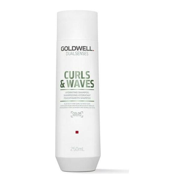 Goldwell DualSenses Curls & Waves Hydrating Shampoo bottle, 10.1 oz, designed for nourishing curly and wavy hair.