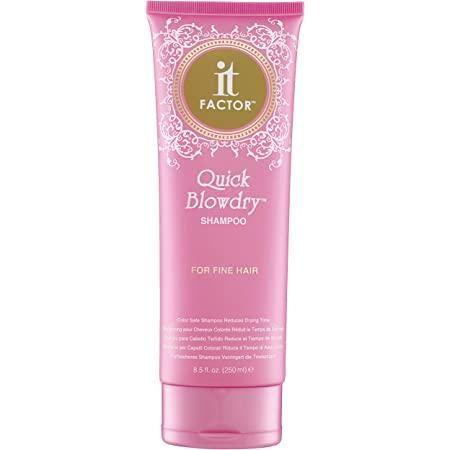 It Factor Quick Blowdry Shampoo for Fine Hair by Pasteur Pharmacy in a 250ml bottle, shows the shampoo bottle on a white background.