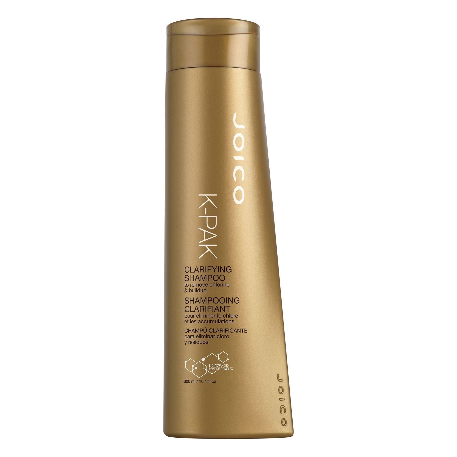 Joico K-Pak Clarifying Shampoo in 10.1 oz bottle, natural hair cleansing shampoo, designed to remove buildup and impurities.