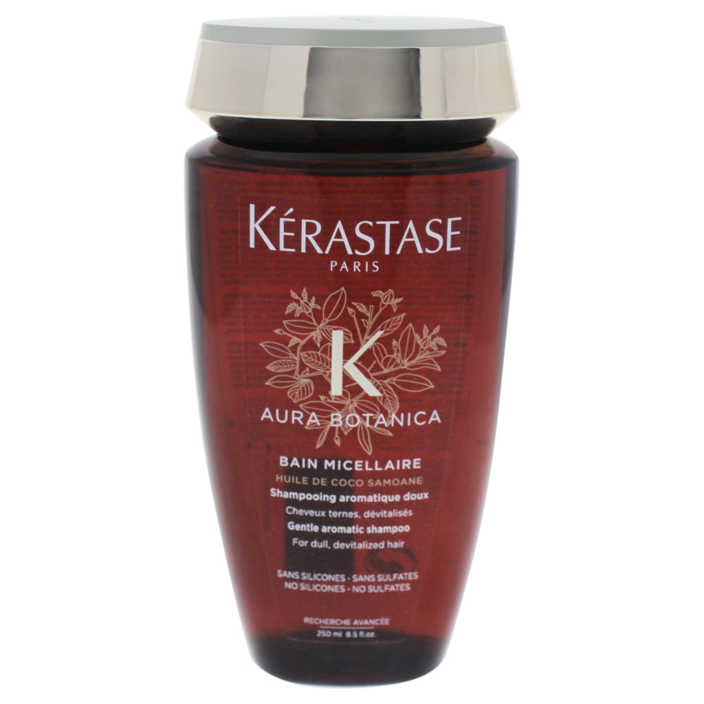 Kerastase Aura Botanica Bain Micellaire Shampoo in 8.5 oz bottle, gentle hair cleansing shampoo with natural ingredients