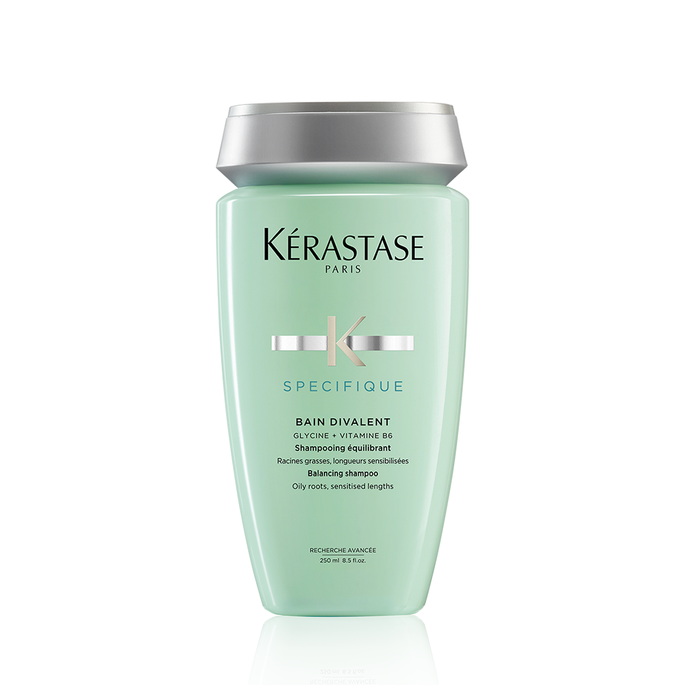 Kerastase Specifique Bain Divalent shampoo in 250ml bottle, designed for balancing oily and dry scalp care.