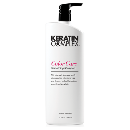 Keratin Complex Keratin Color Care Shampoo in a 33.8 fl oz bottle, designed for color-treated hair, by Pasteur Pharmacy.