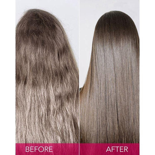 Keratin Complex Smoothing Therapy Shampoo in a 33.8 oz bottle, designed for frizz control and hair smoothing.