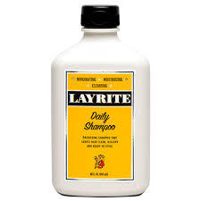 Layrite Deluxe Daily Shampoo in a 10oz bottle, designed for gentle cleansing of hair and scalp.