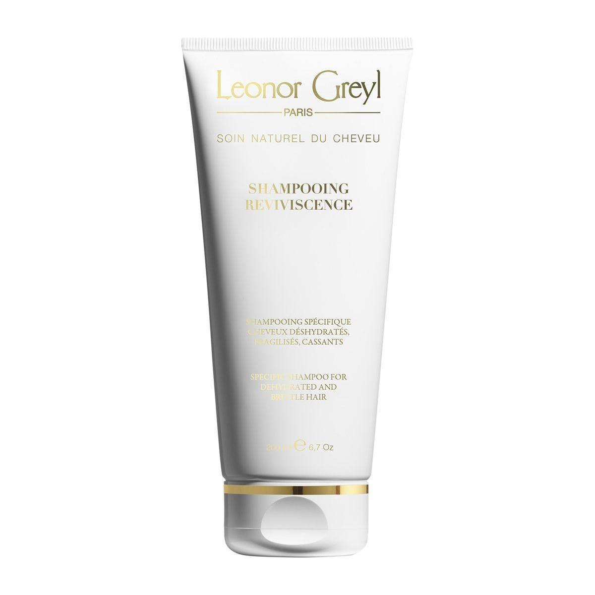 Leonor Greyl Shampooing Reviviscence shampoo in a 7 oz bottle, natural hair care product, shown with sleek packaging and branding.