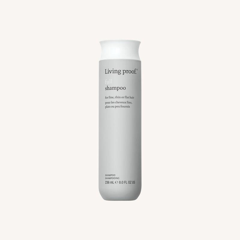 Living Proof Full Shampoo for fine, thin, or flat hair in an 8 oz bottle, designed to add volume and thickness.