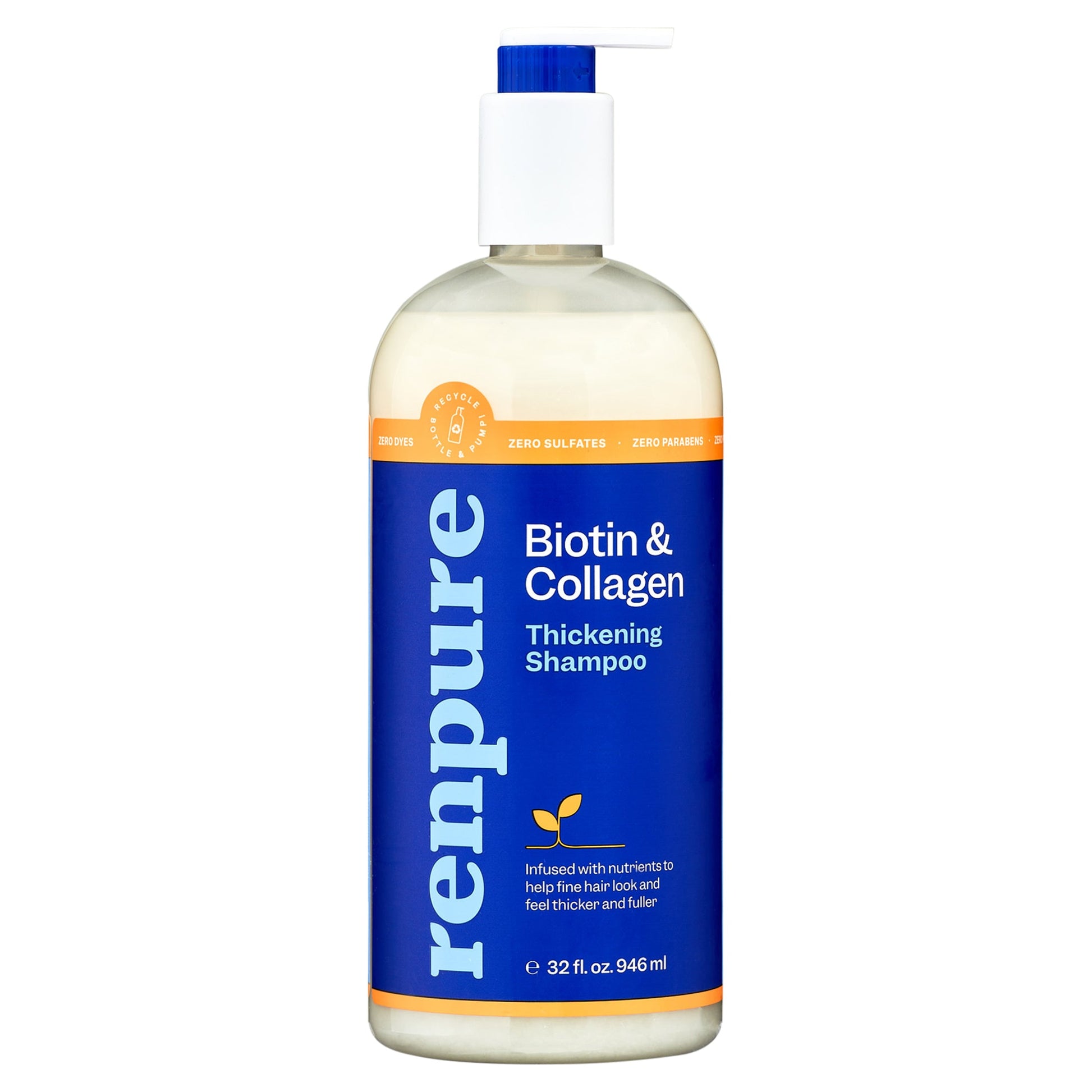 Mane 'n Tail Original Biotin Infused Micellar Shampoo bottle, 11.2 oz, with clear label and blue cap, for healthy hair.