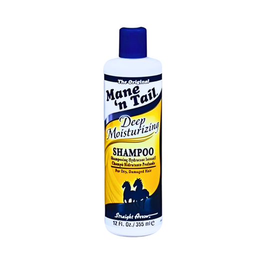 Mane 'n Tail Shampoo by Pasteur Pharmacy with Provitamin B5 for deep moisture, 12 fl oz bottle, natural hair care product.