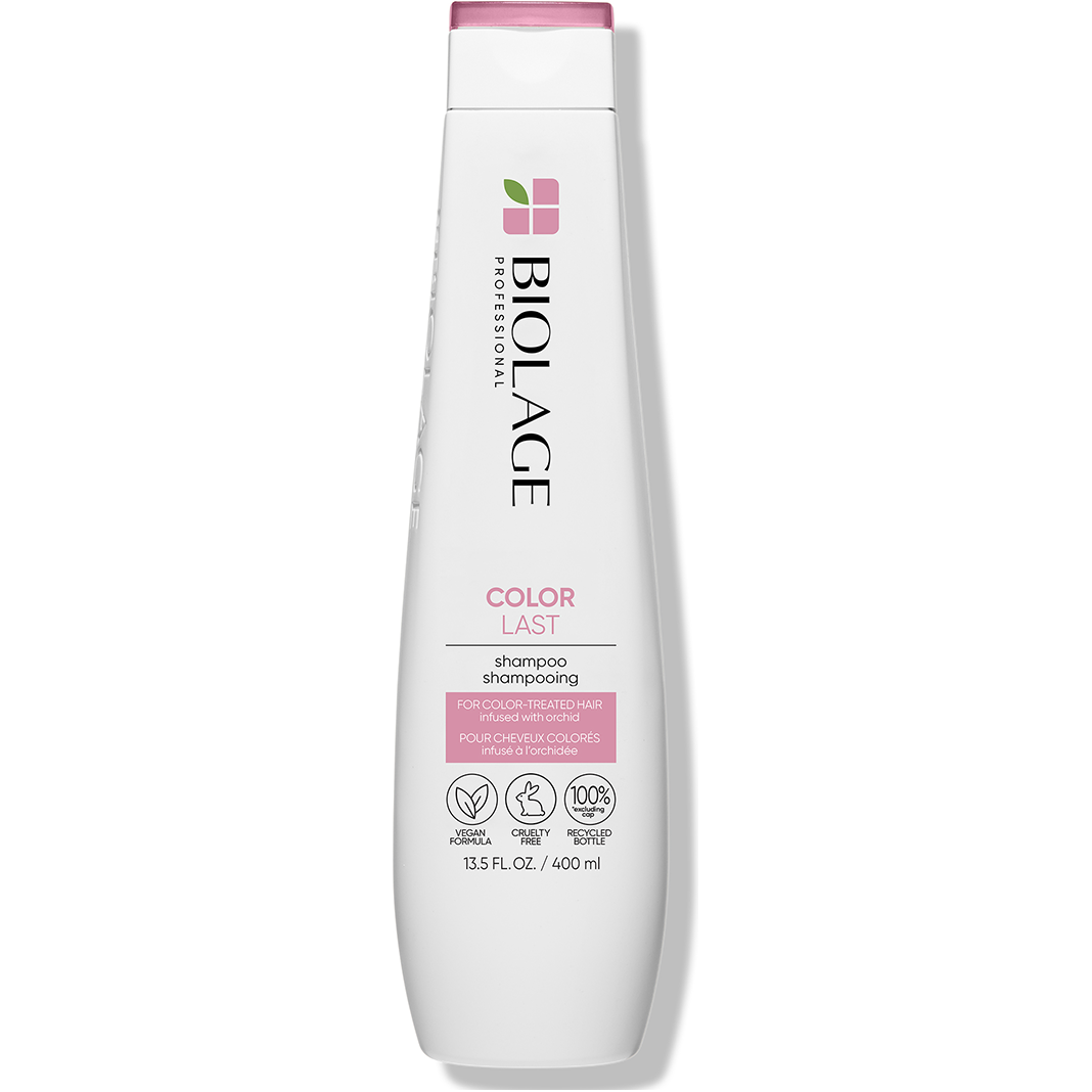 Matrix Biolage Color Last Shampoo in 13.5 fl oz bottle, moisturizing shampoo for color-treated hair, natural and vibrant shine