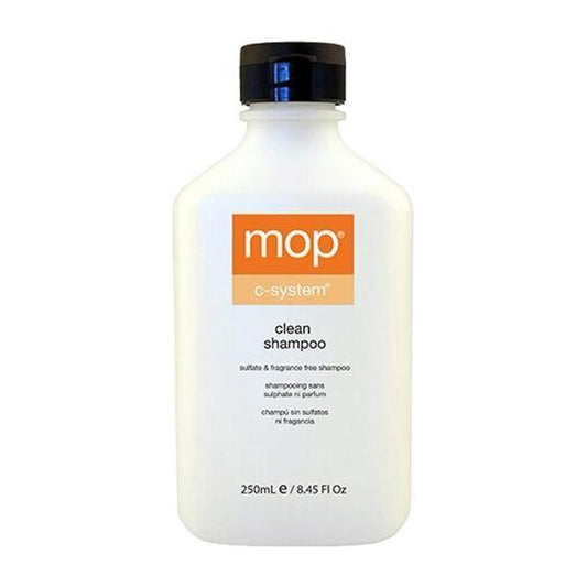 Pasteur Pharmacy MOP C-System Clean Shampoo in 8.45 oz bottle, clear liquid shampoo for hair cleansing and care.