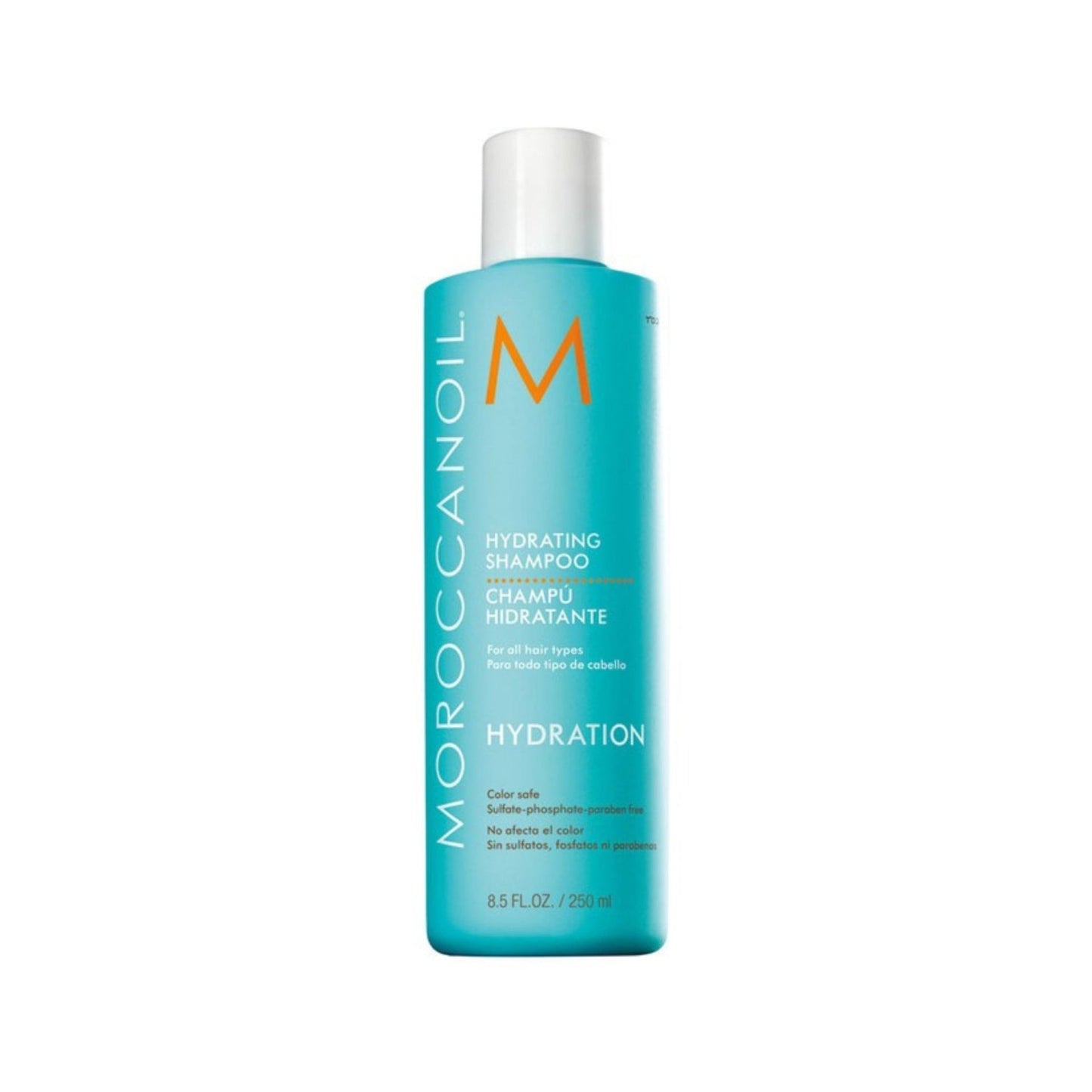 Moroccanoil Hydration Hydrating Shampoo in 8.5 oz bottle, nourishing hair care product with moisture-boosting formula