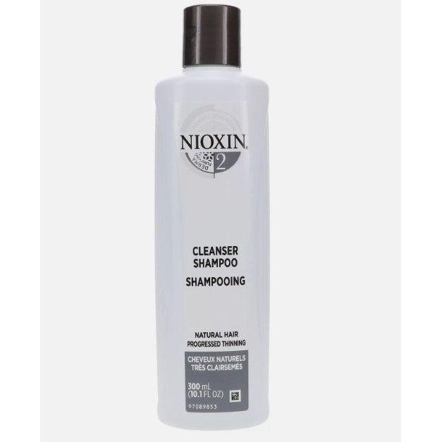 Nioxin Diameter 2 Cleanser Shampoo for natural, progressed thinning hair in a 10.1 fl oz bottle, shown in the image.
