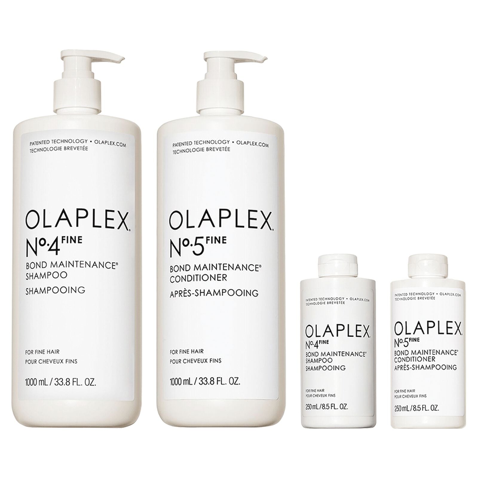 Olaplex No. 04FINE Bond Maintenance Shampoo in 250ml bottle, helps repair and strengthen fine hair, natural hair care product.