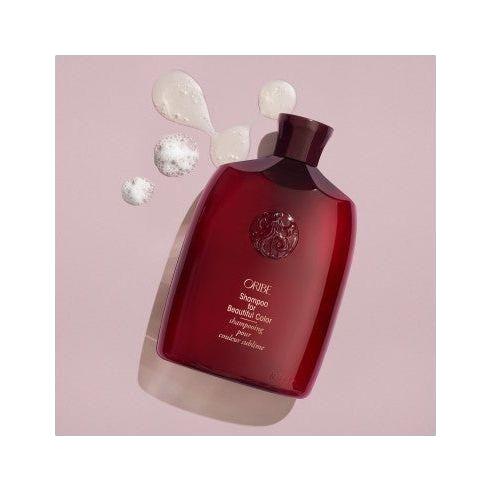 Oribe Shampoo for Beautiful Color in a 250 ml bottle, featuring a sleek design and labeled for color protection and hair care.