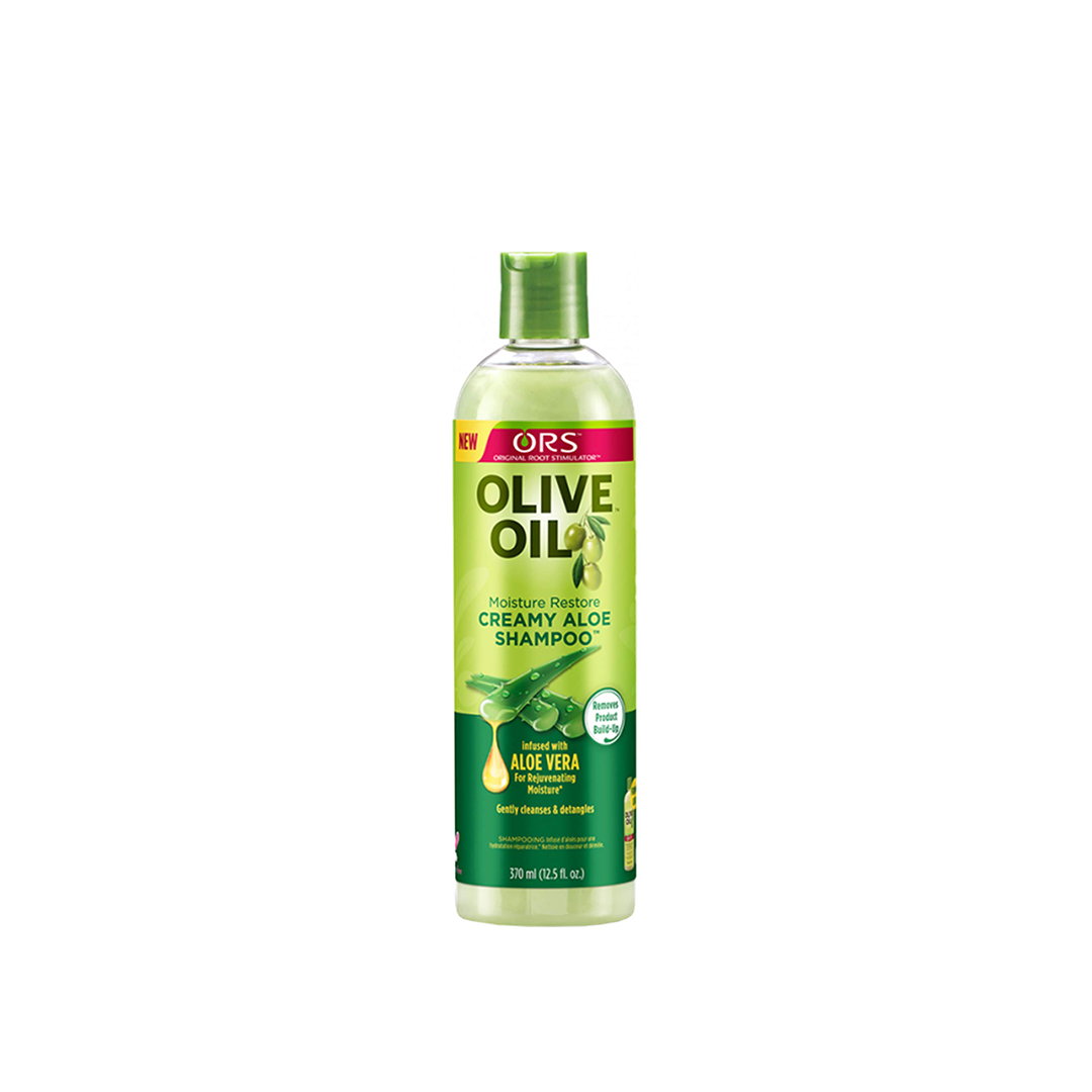 Pasteur Pharmacy Ors Olive Oil Shampoo bottle showing its 370ml size and label on a clean white background.
