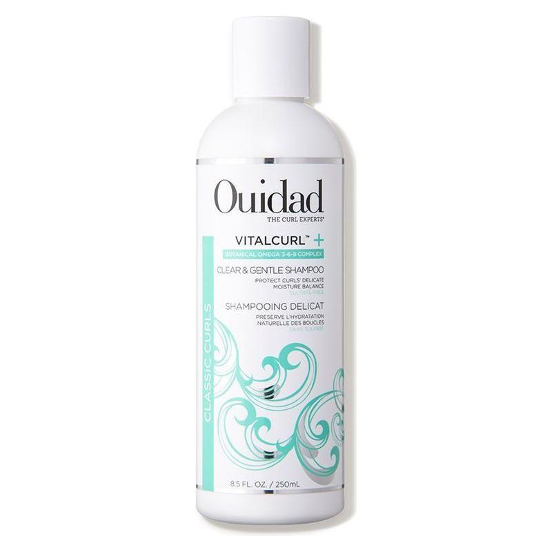 Ouidad VitalCurl Clear & Gentle Shampoo 8.5 oz bottle, moisturizing hair cleanser for curly hair, natural hair care product