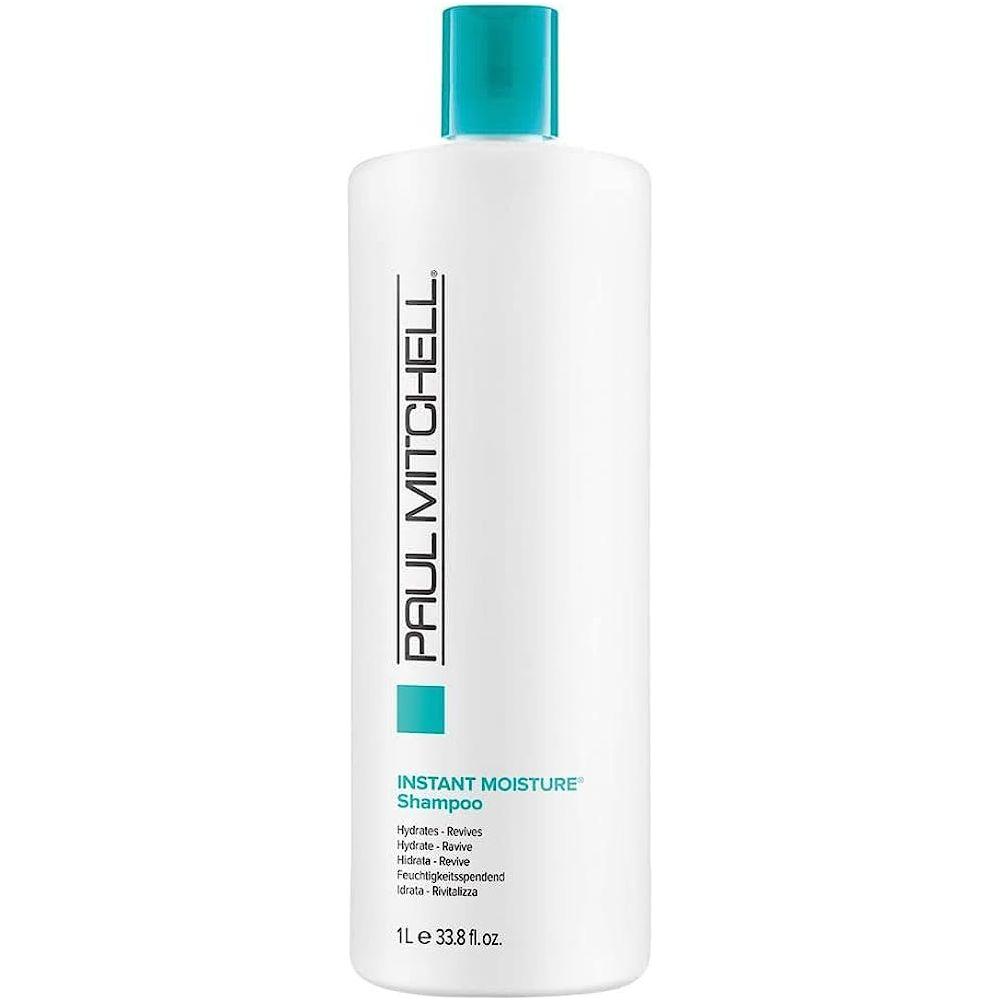 Paul Mitchell Instant Moisturizer Daily Shampoo in 1L bottle, ideal for nourishing and hydrating hair with gentle cleansing.