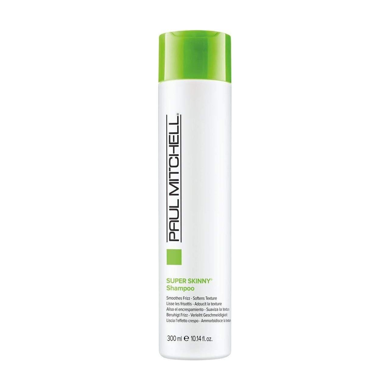 Paul Mitchell Super Skinny Daily Shampoo bottle with label, 10.14 oz size, shown on a plain background.