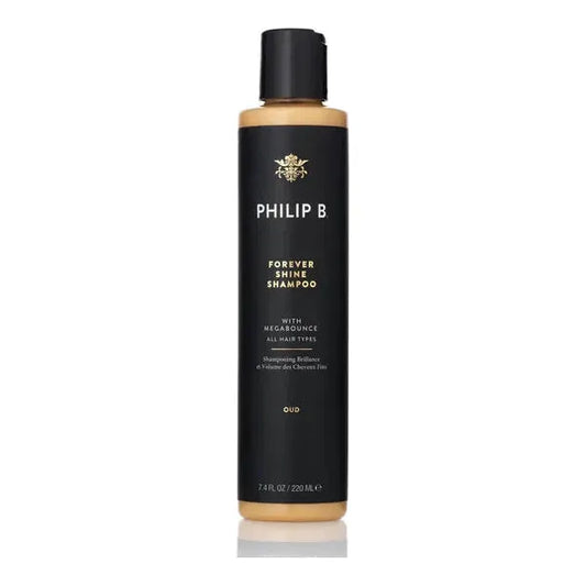 Philip B. Oud Royal Forever Shine Shampoo bottle, 7.4 oz, with elegant packaging and label design.