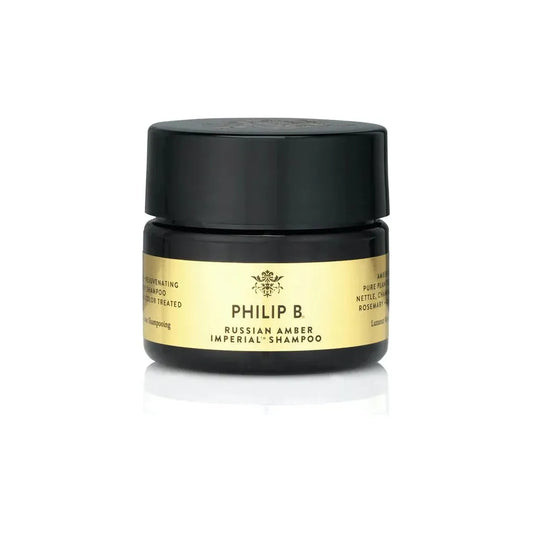 Philip B. Russian Amber Imperial Shampoo in 3 oz bottle, featuring luxurious hair care formula with amber scent, by Pasteur Pharmacy