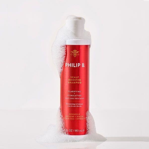 Philip B. Scalp Booster Shampoo in 6 oz bottle, natural hair care shampoo with scalp nourishing ingredients, by Pasteur Pharmacy