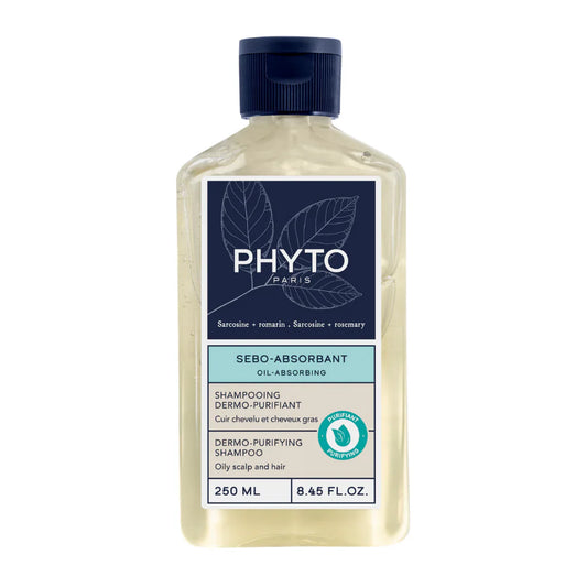 Phyto Paris Phytocédrat Sebo-Absorbant Shampoo in 8.45 oz bottle, designed for oily and greasy hair control.