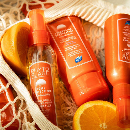 Phyto Sun Care Phytoplage Hair & Body Rehydrating Shampoo in 200ml bottle, designed for sun-exposed hair and skin.