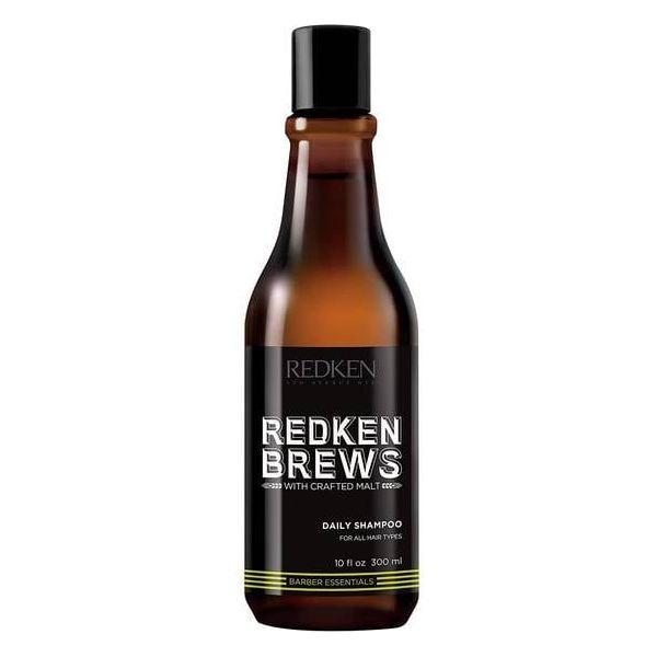 Redken Brews Daily Shampoo in a 10 oz bottle, designed for regular hair cleansing and freshness.